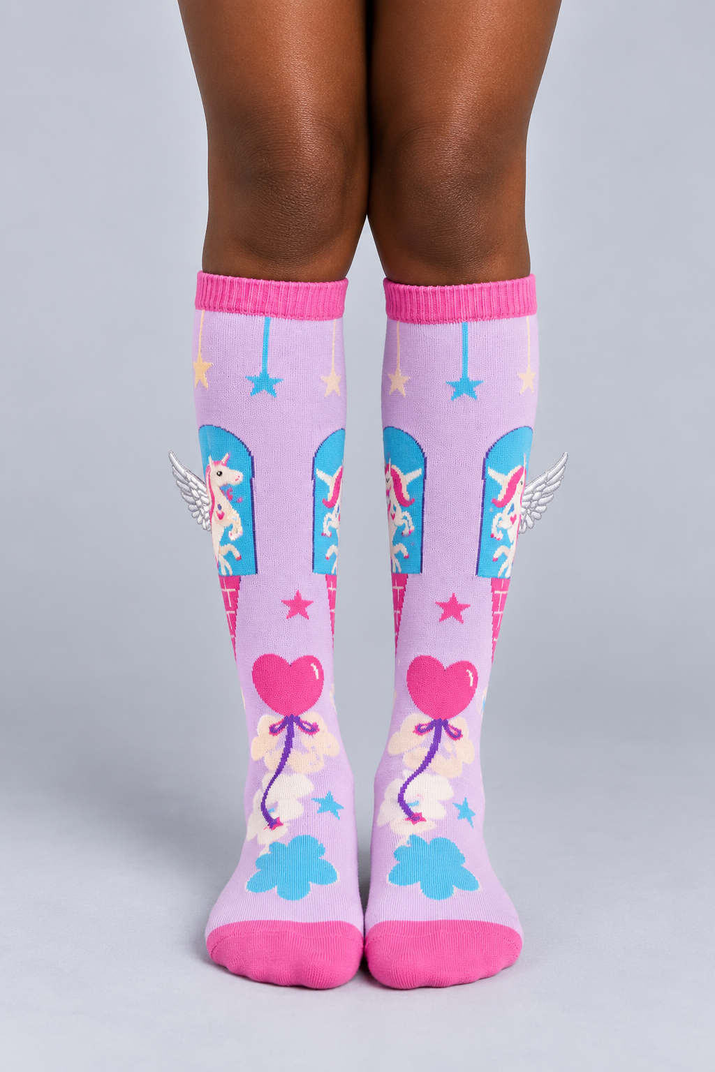 UNICORN GIRLS KNEE HIGH SOCKS MIX