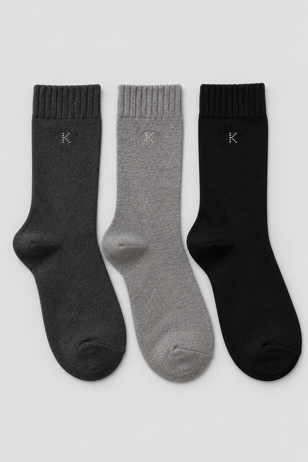 3PCK MELISSA MODAL WOMEN SOCKS BLACK-ANTRACITE-BLACK