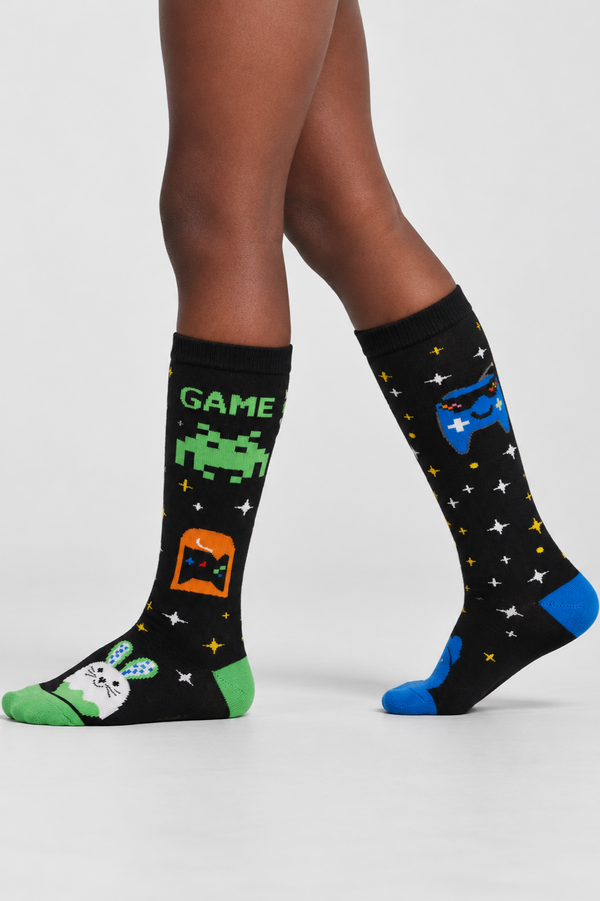 KIDS' GAME OVER-THE-KNEE SOCKS - MIX