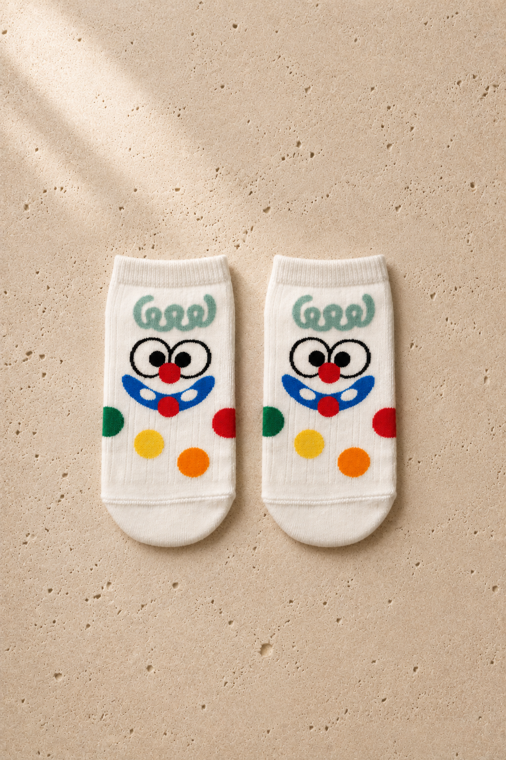 2PCK SMILING FACE CHILDREN'S STEP SOCKS MIX