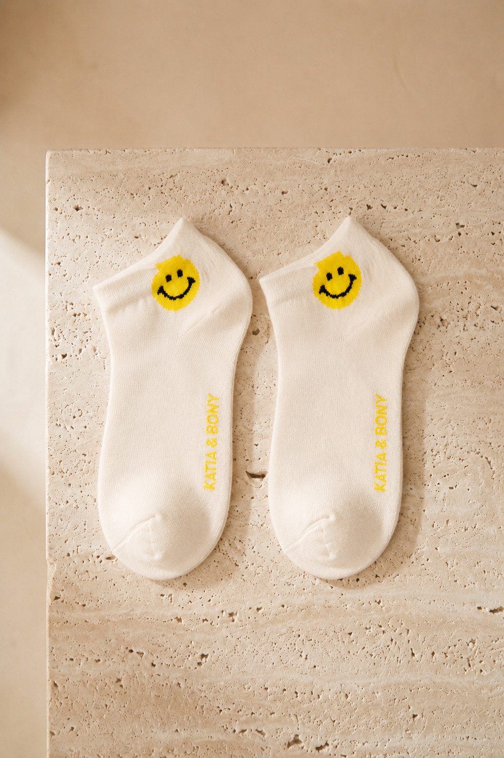 2PCK SMILING FACE CHILDREN'S STEP SOCKS MIX