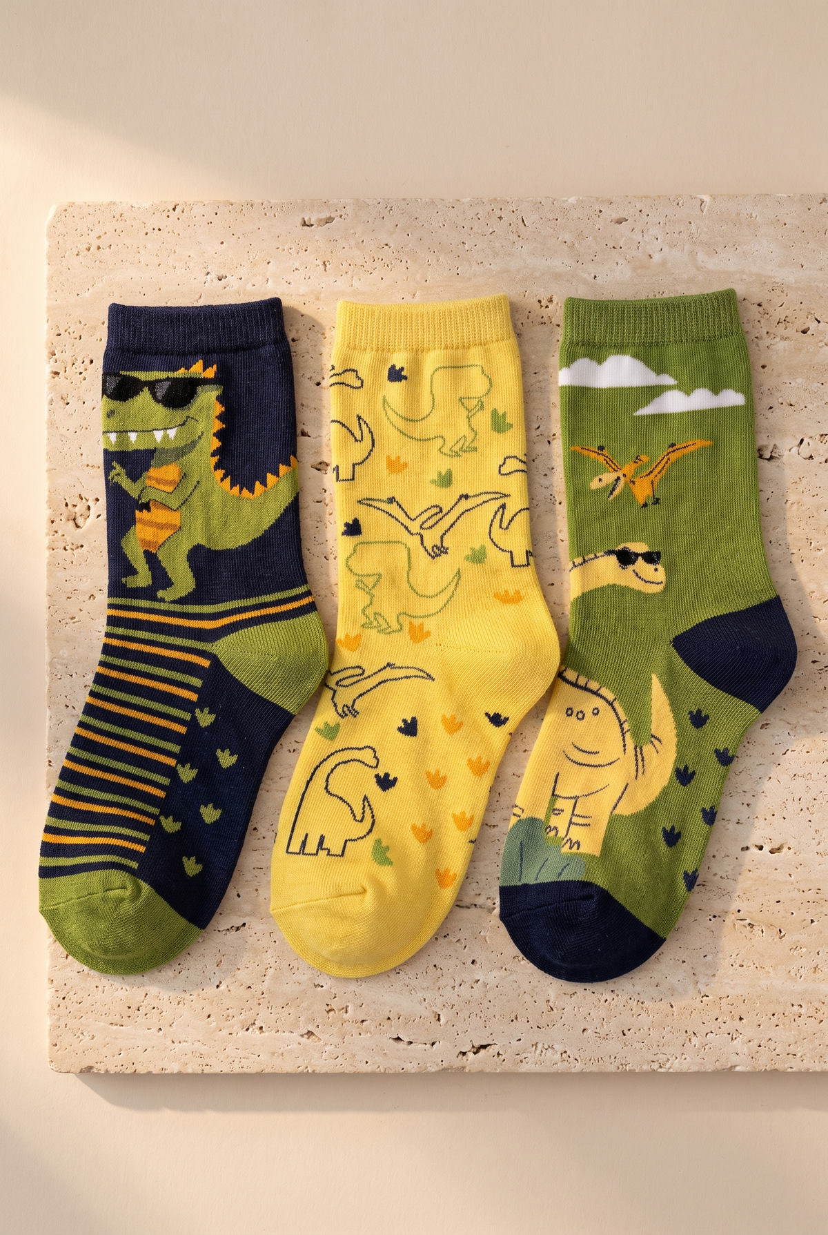 3PCK Dinosaur Boxed Children's Ankle Socks MIX