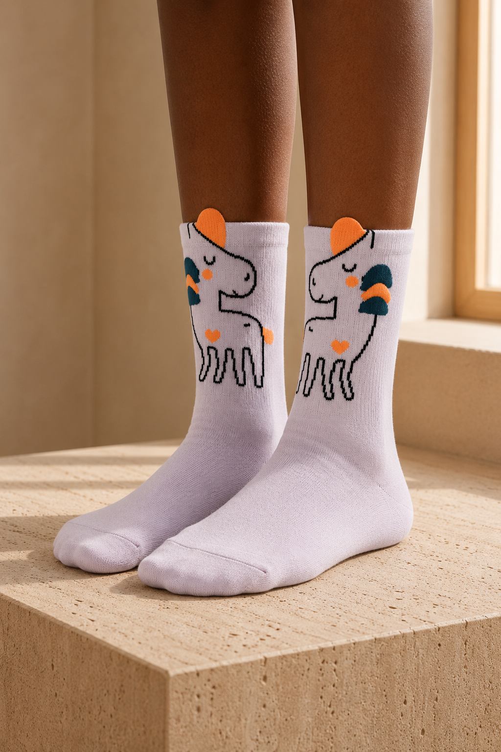 5 PCK KIDS ANIMAL PRINT SOCKS MIX