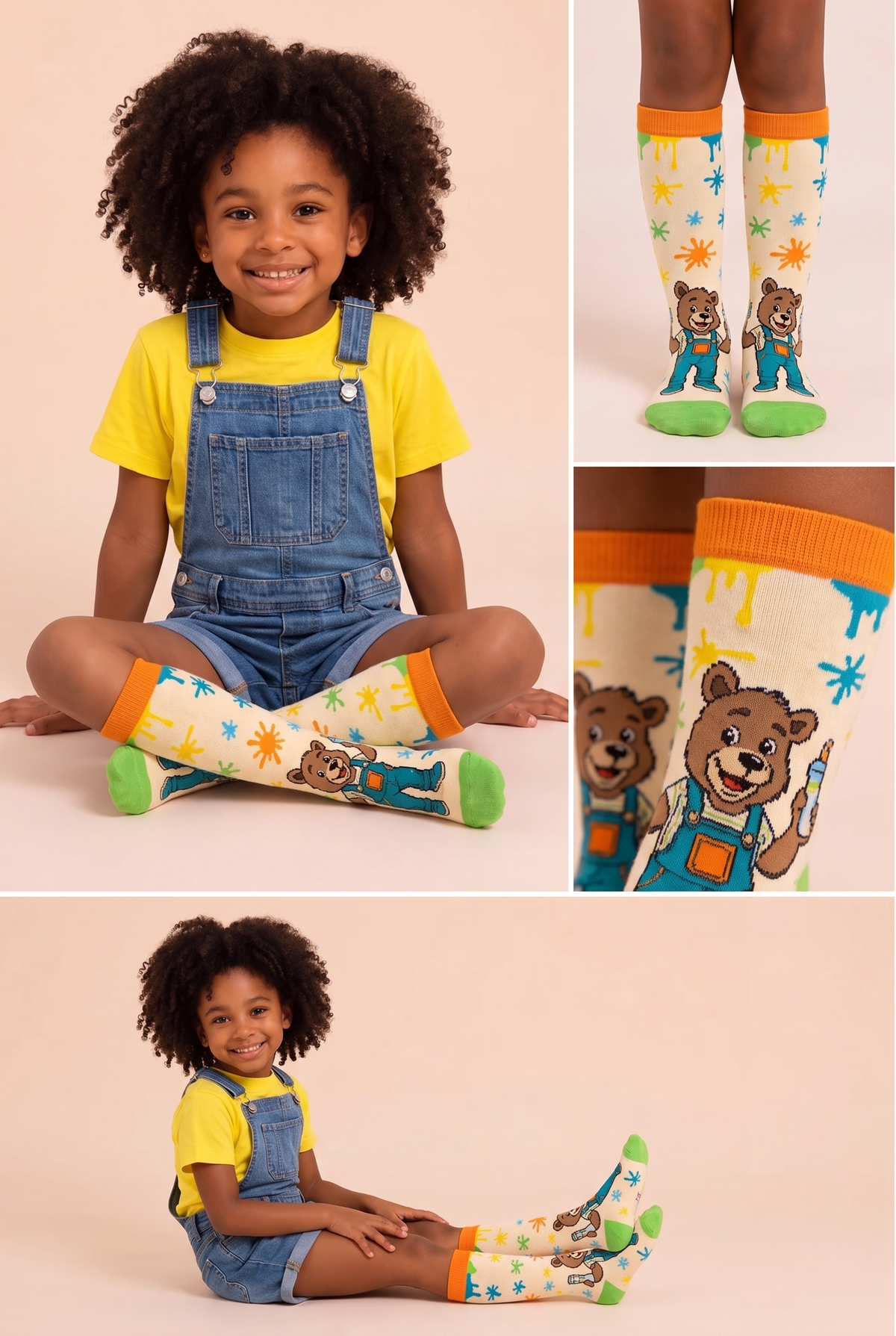 TEDDY KIDS KNEE SOCKS MIX
