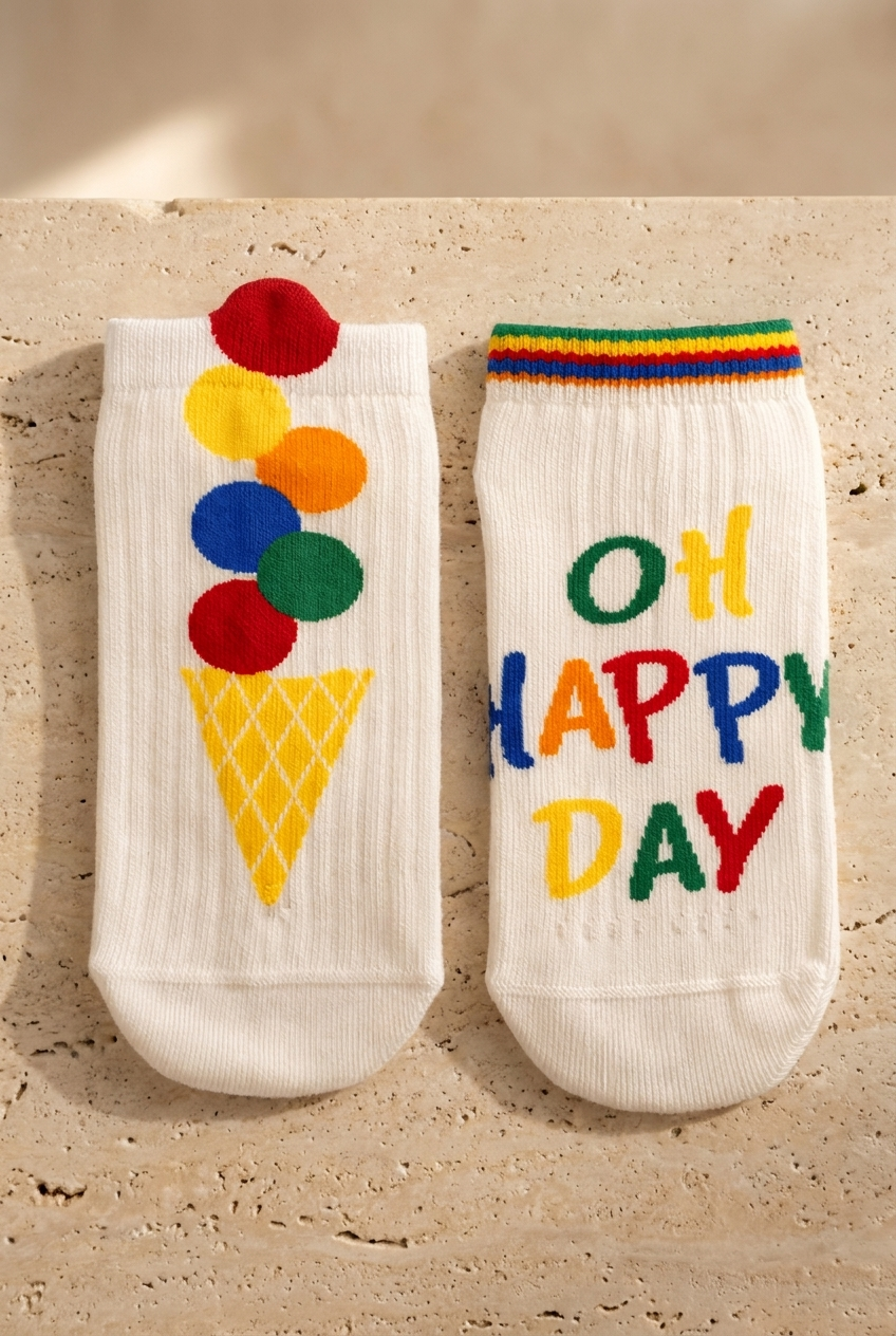 2PCK HAPPY DAY CHILDREN STEP SOCKS MIX
