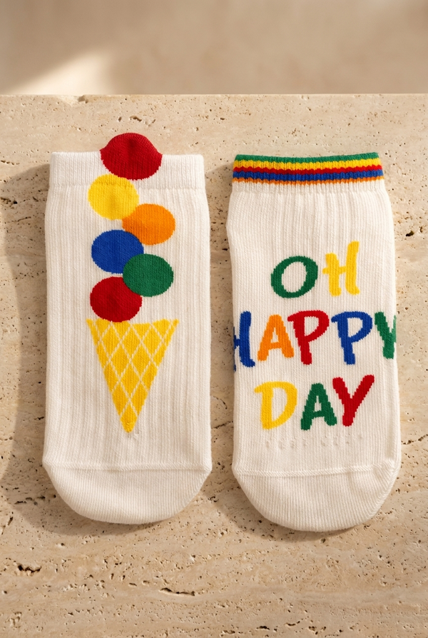 2PCK HAPPY DAY CHILDREN STEP SOCKS MIX