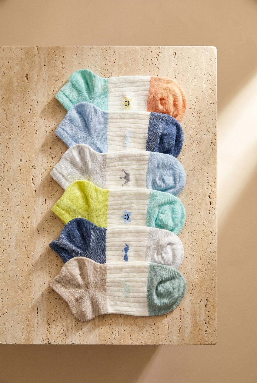 6 PCK UNISEX ÇOCUK STEP ÇORAP MIX