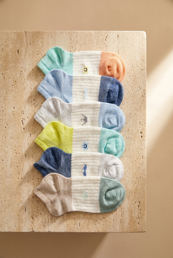 6 PCK UNISEX ÇOCUK STEP ÇORAP MIX