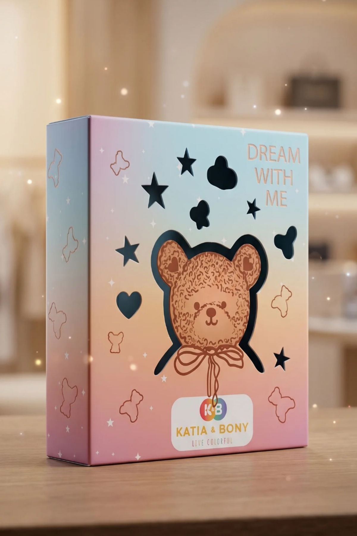 TEDDY KUTULU ÇOCUK PİJAMA SET ECRU