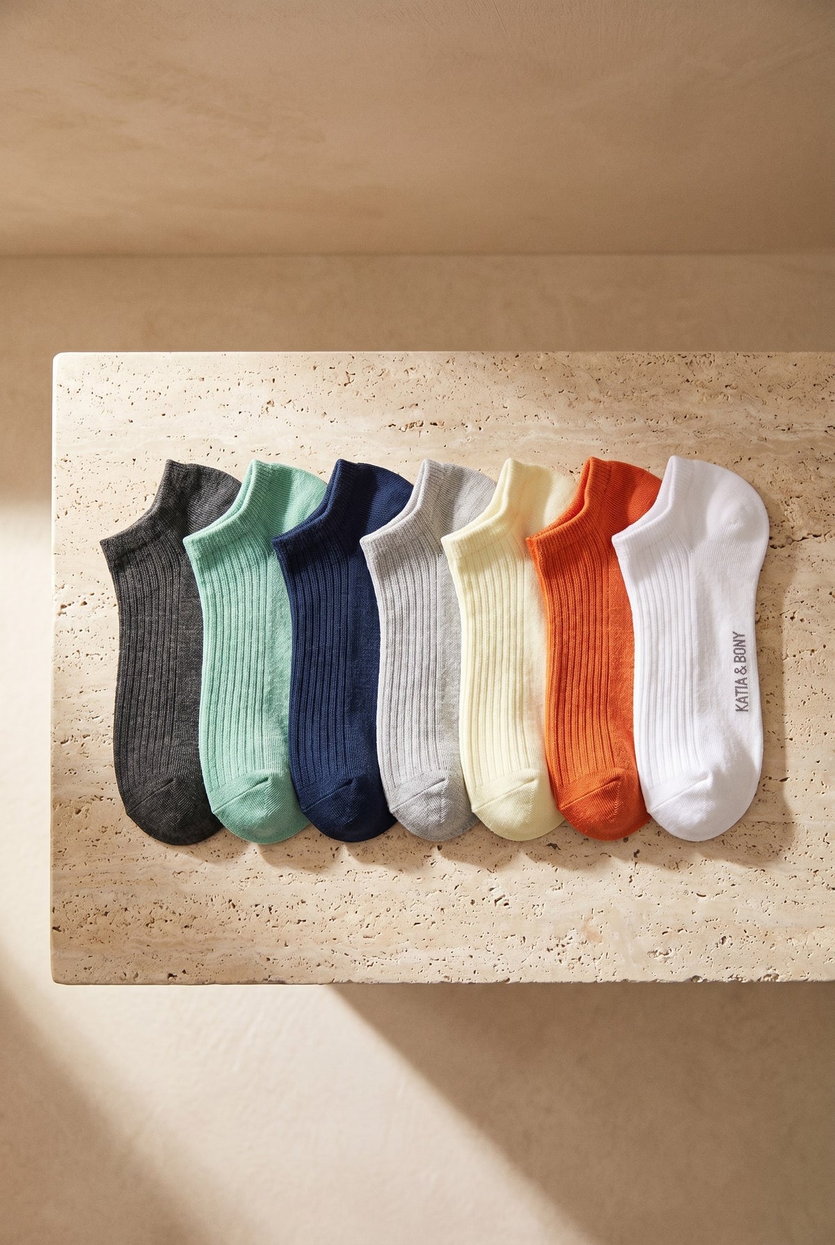 UNISEX 7 PCK STEP SOCKS MIX ORANGE MIX