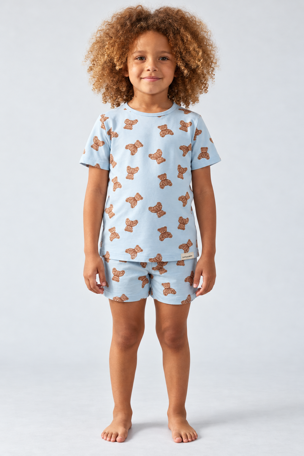 Teddy Packaged Children's Shorts Set BLUE