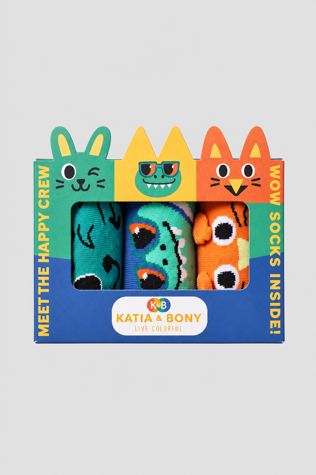 3PCK Patterned Boxed Children's Sock MIX