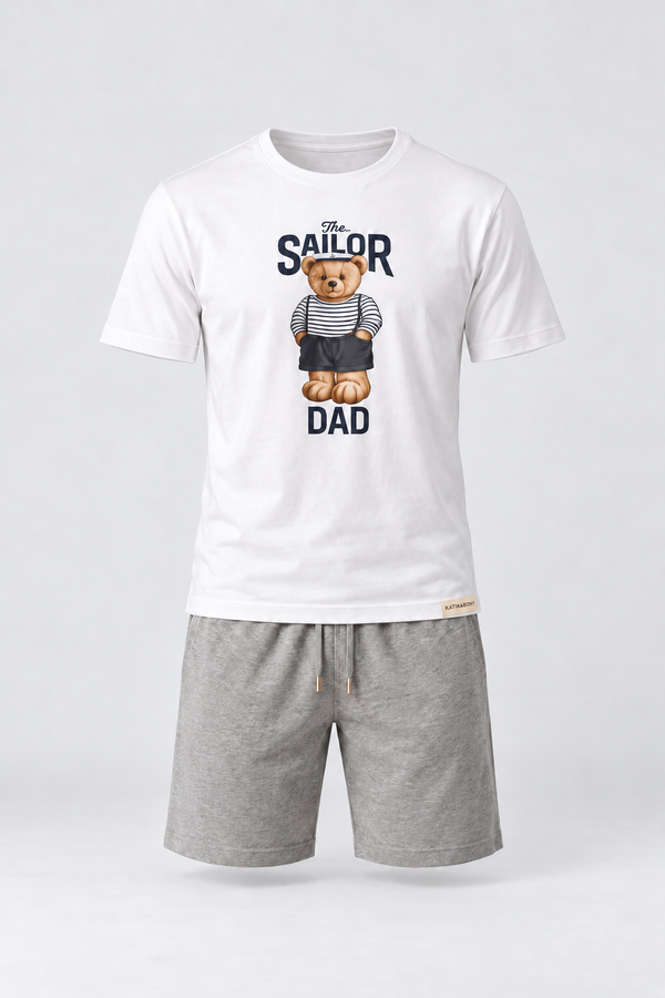 SAILOR TEDDY MEN'S SHORTS SET WHITE