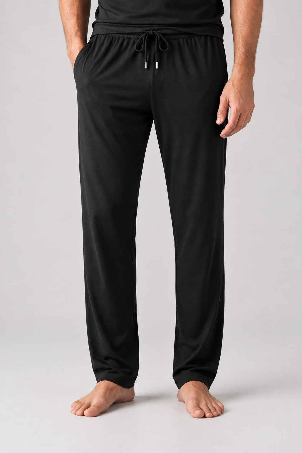 NEW SILVER MEN PYJAMAS BOTTOM BLACK