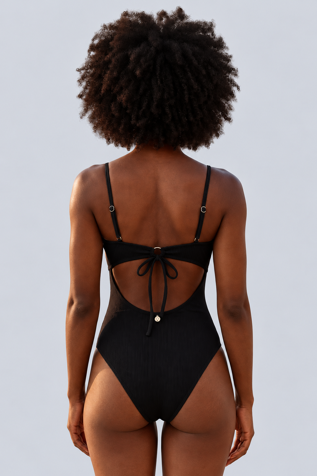 SILVERLINE CROSS STRAP WOMEN'S SWIMSUIT BLACK