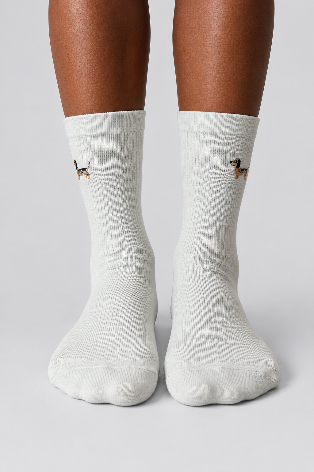 EMBROIDERED UNISEX ANKLE SOCKS BLUE