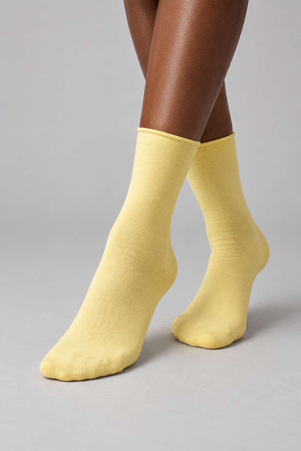 ELASTIC MODAL WOMEN SOCKS YELLOW