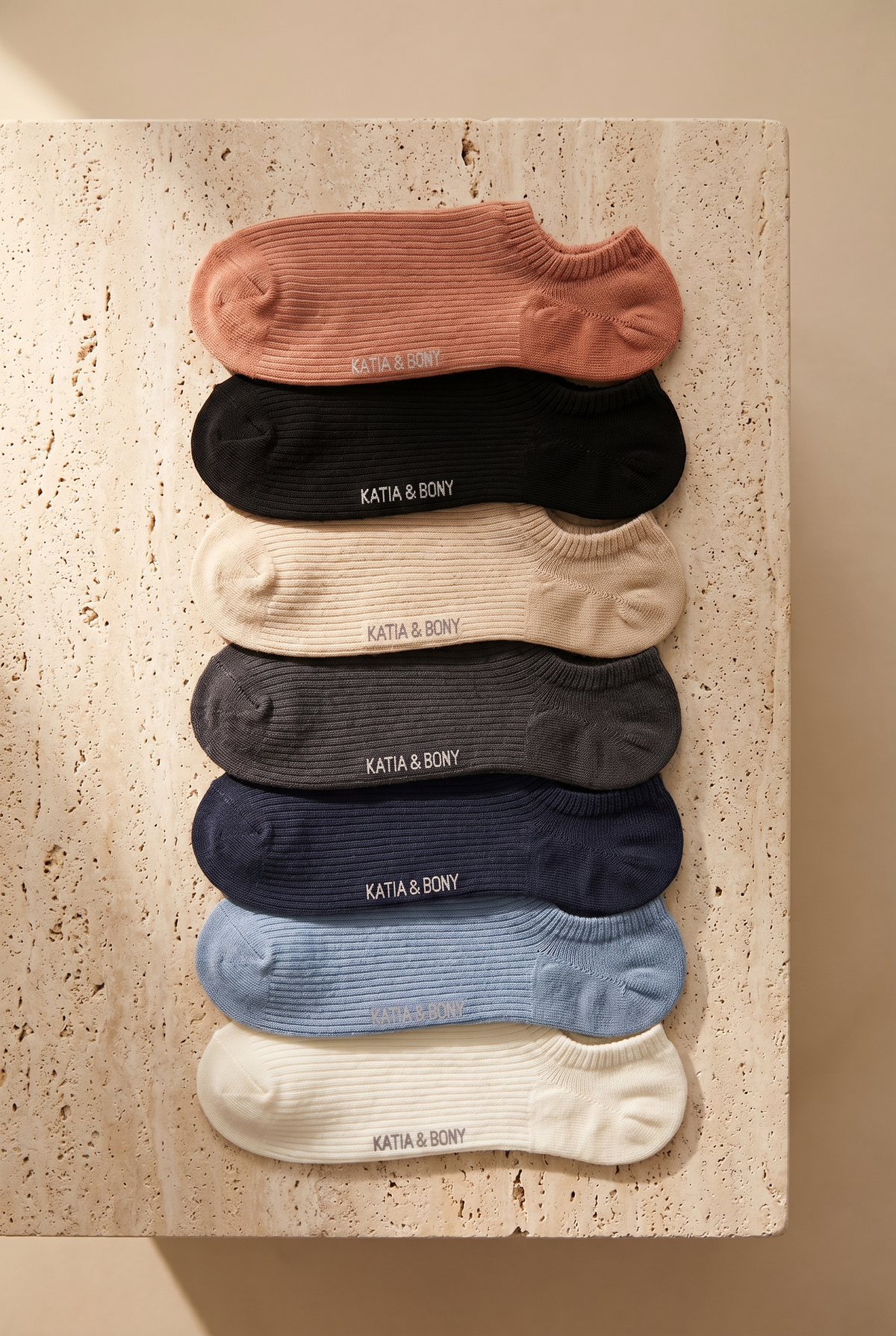 UNISEX 7 PCK STEP SOCKS MIX ECRU MIX