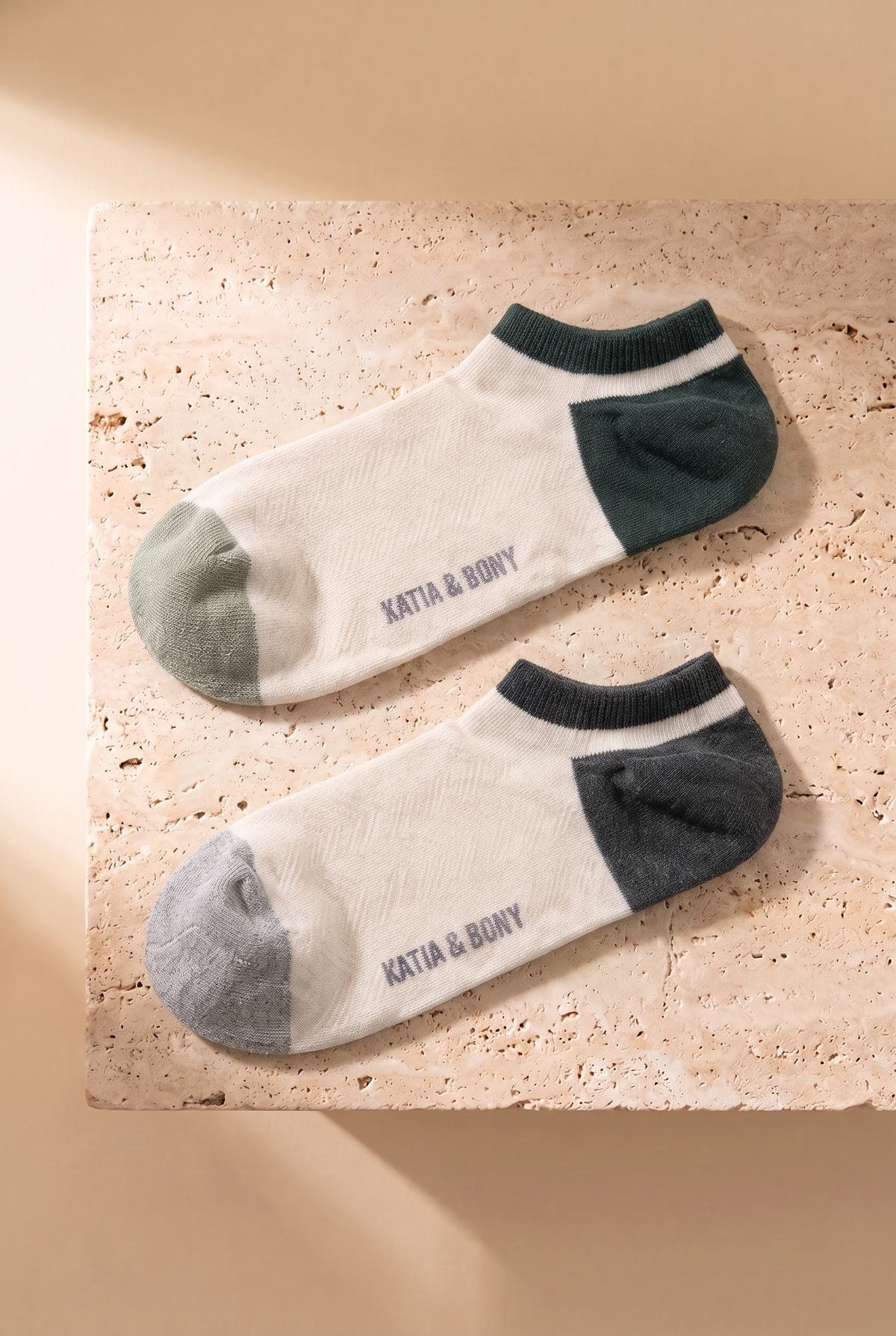 2PCK MEN'S INVISIBLE SOCKS MIX