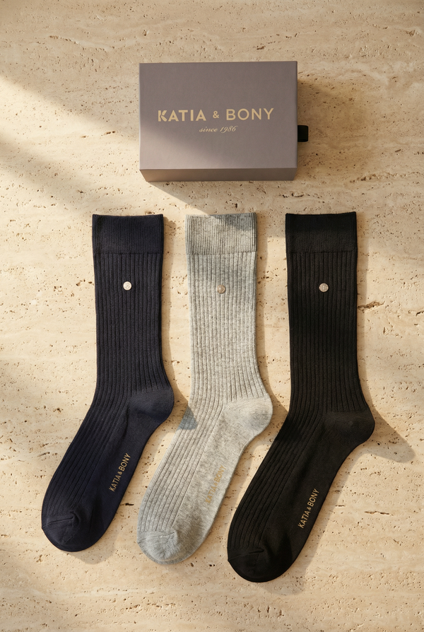 3PCK Stapled Boxed Socket Socks GREY