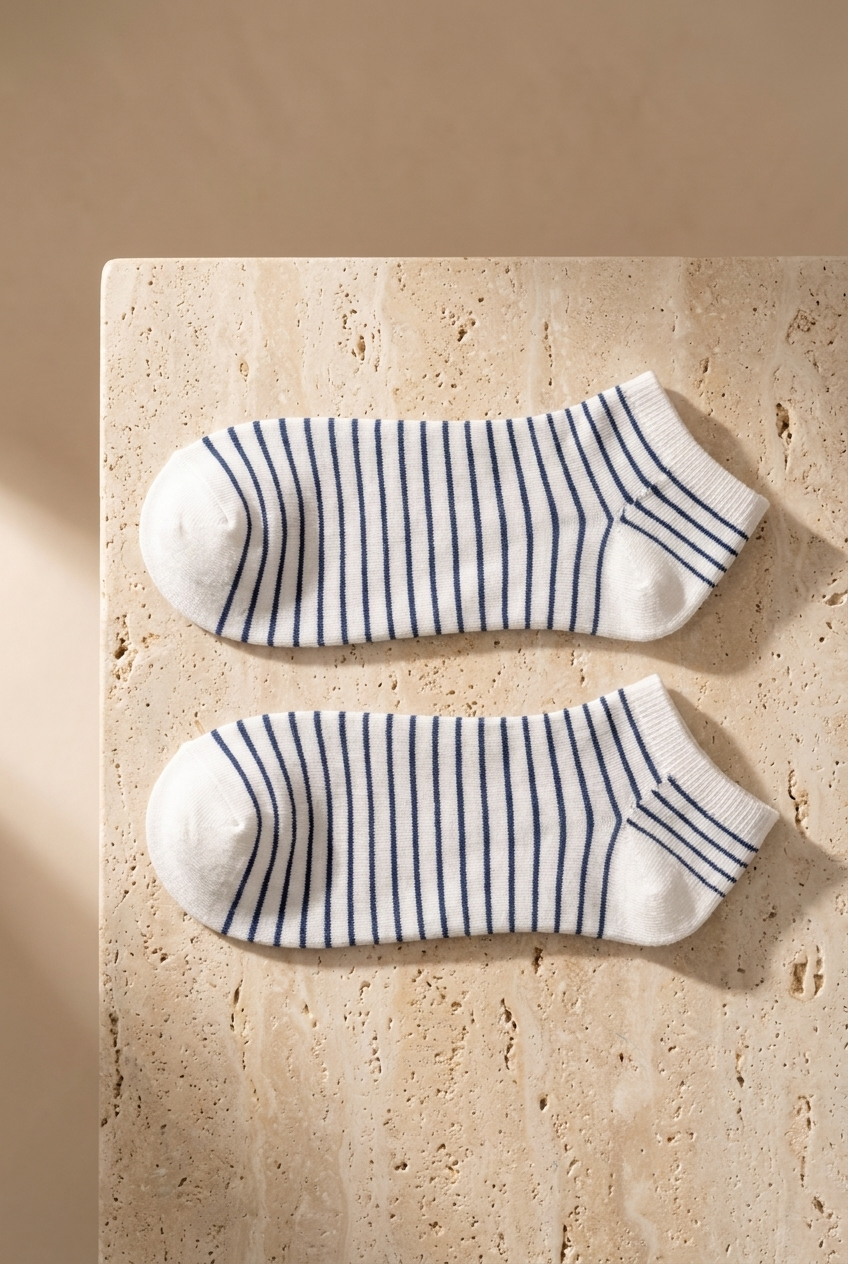 4PCK Striped Men's Step Socks MIX