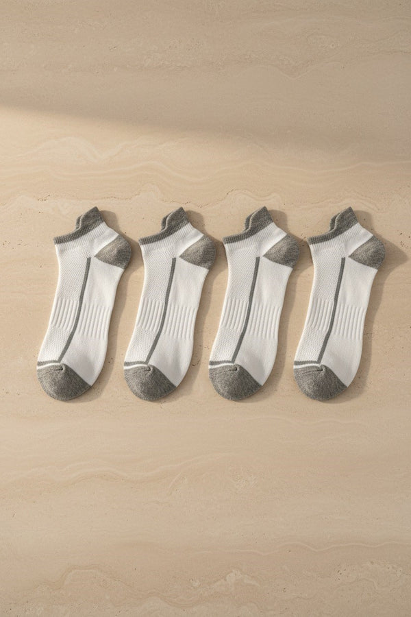 4PCK ERKEK SPOR STEP ÇORAP GREY MIX