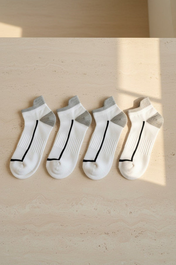 4PCK ERKEK SPOR STEP ÇORAP BLACK MIX