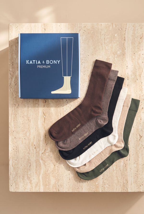 6PCK BOX MEN PREMIUM SOCKET SOCKS BROWN MIX