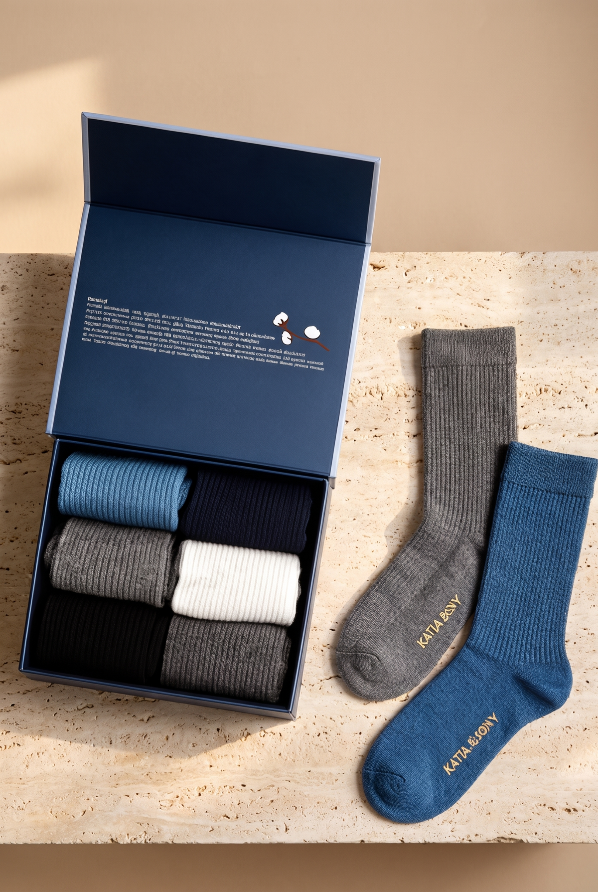 6PCK BOX MEN PREMIUM SOCKET SOCKS GREY MIX