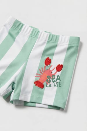 SEA LA VIE BOY'S SLIM FIT SWIMSUIT GREEN
