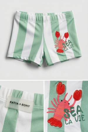 SEA LA VIE BOY'S SLIM FIT SWIMSUIT GREEN