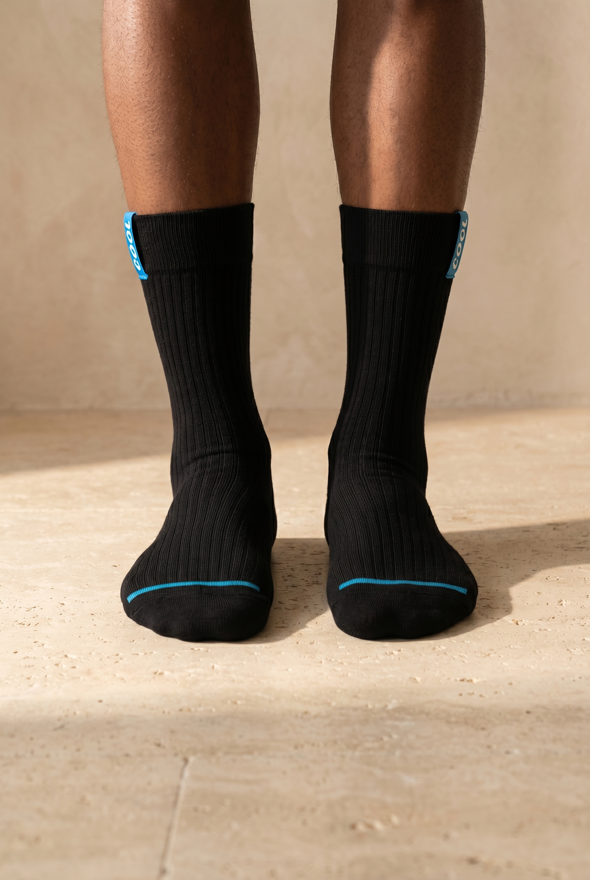 COOL LABELED MEN SOCKET SOCKS BLACK