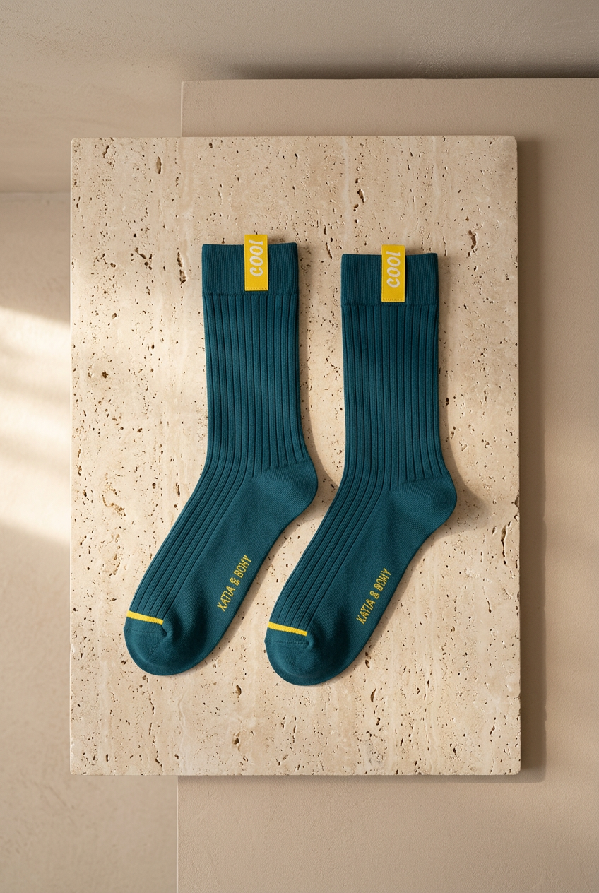 COOL LABELED MEN SOCKET SOCKS GREEN