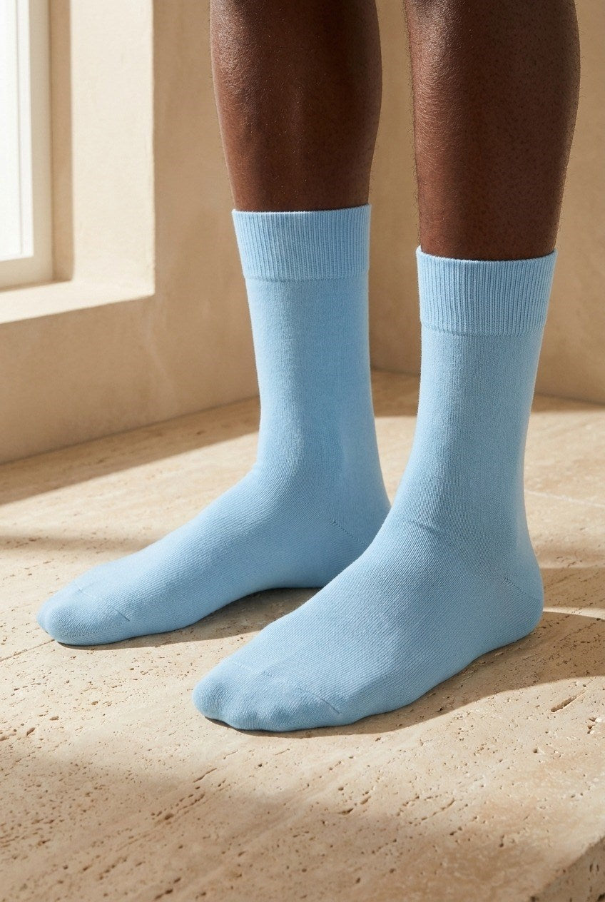 FAMILY MEN SOCKET SOCKS SOFT BLUE