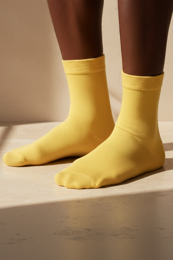 FAMILY MEN SOCKET SOCKS YELLOW