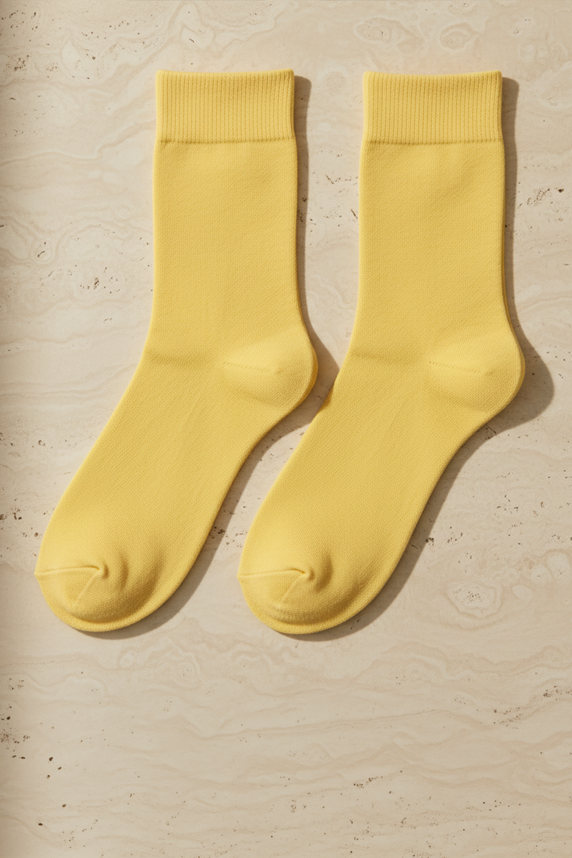 FAMILY MEN SOCKET SOCKS YELLOW