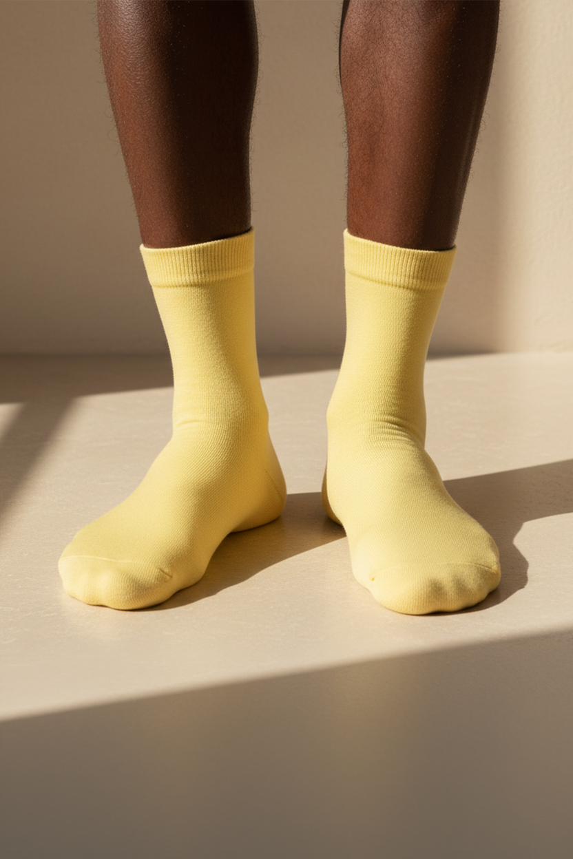FAMILY MEN SOCKET SOCKS YELLOW