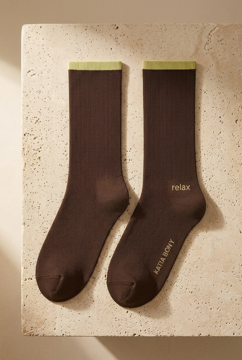 RELAX MEN SOCKET SOCKS BROWN