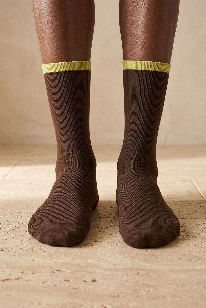 RELAX MEN SOCKET SOCKS BROWN
