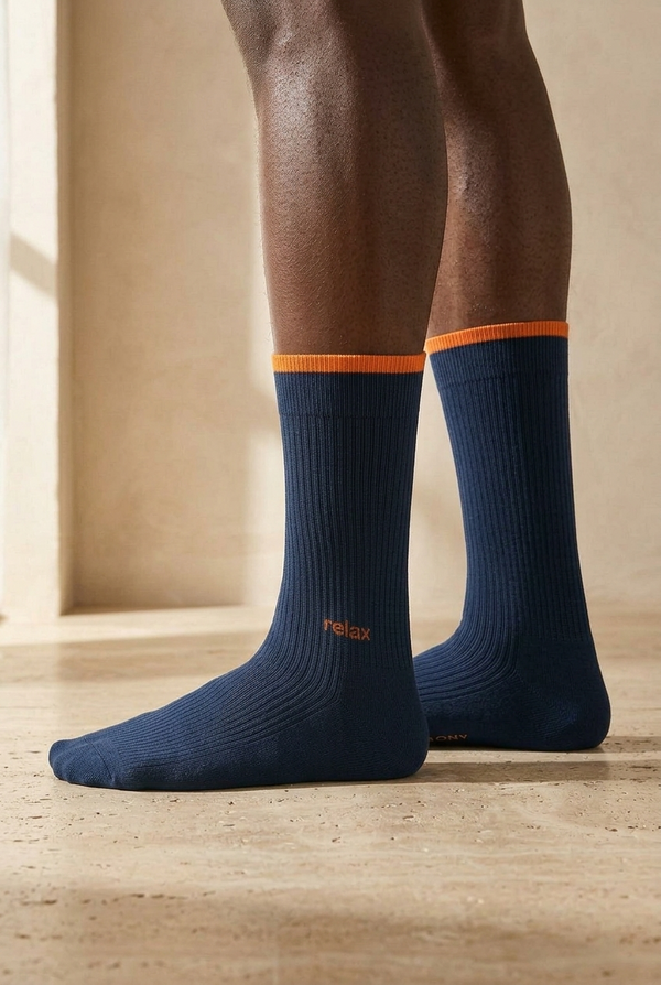 RELAX MEN SOCKET SOCKS NAVY
