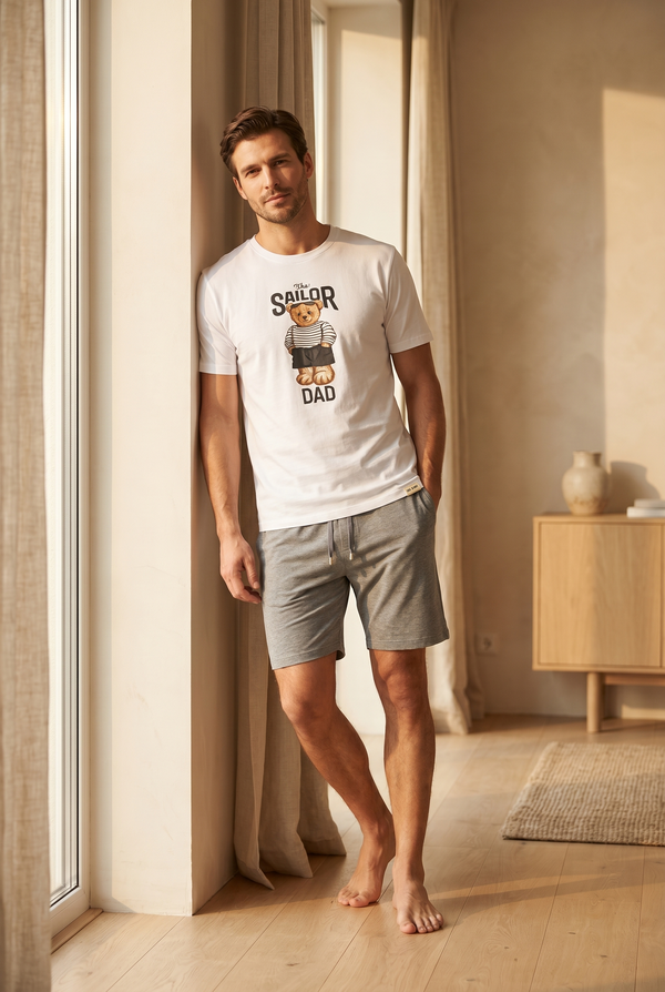 SAILOR TEDDY BOYS’ SHORTS SET WHITE