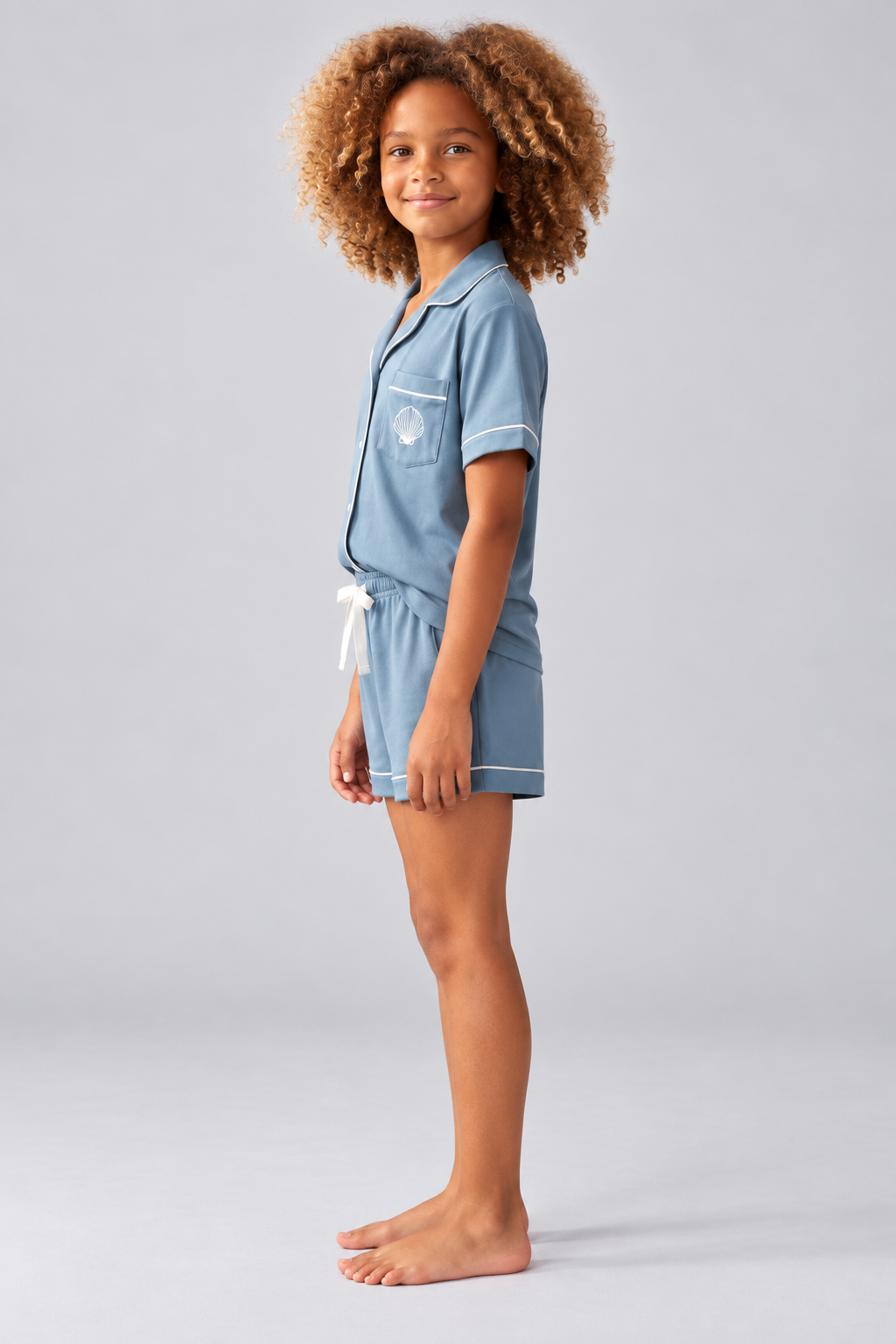 SEA LA VIE POCKET CHILDREN'S SHORTS SET HARBOR BLU