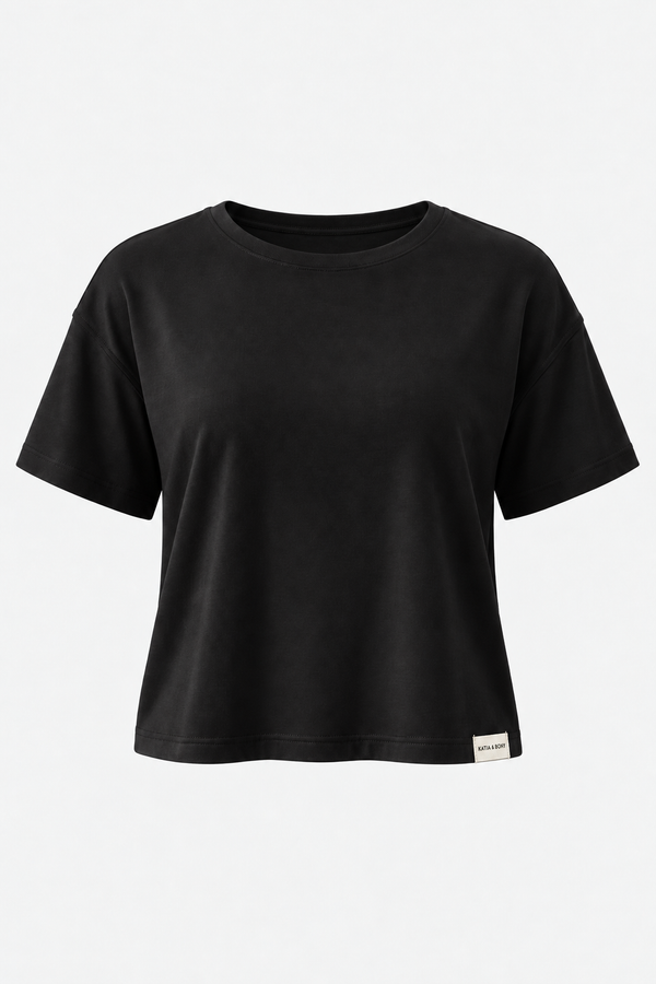 LUXURY WOMEN'S SHORT SLEEVE TSHIRT BLACK