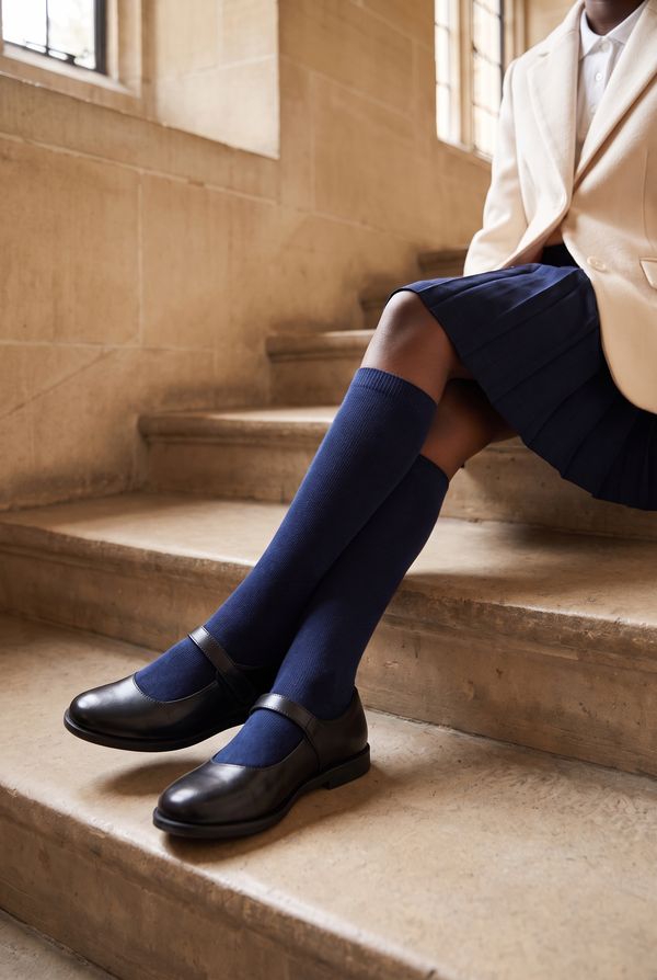 FAMILY KIDS KNEEHIGH SOCKS NAVY