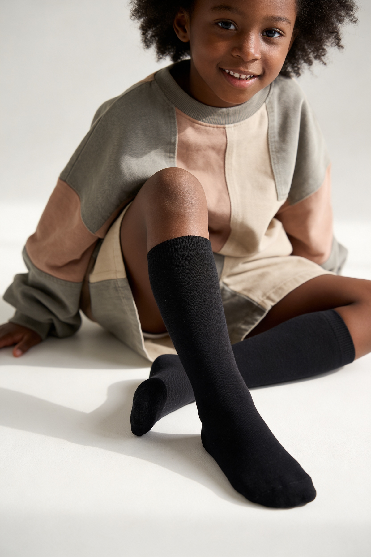 FAMILY KIDS KNEEHIGH SOCKS BLACK