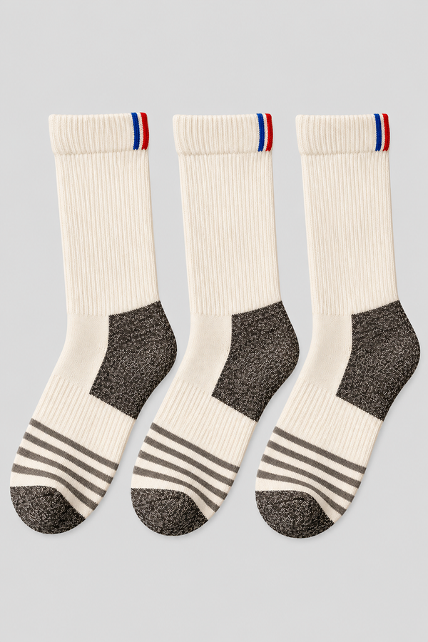 3PCK UNISEX SHAFTLESS GOLF SOCKET SOCKS WHITE