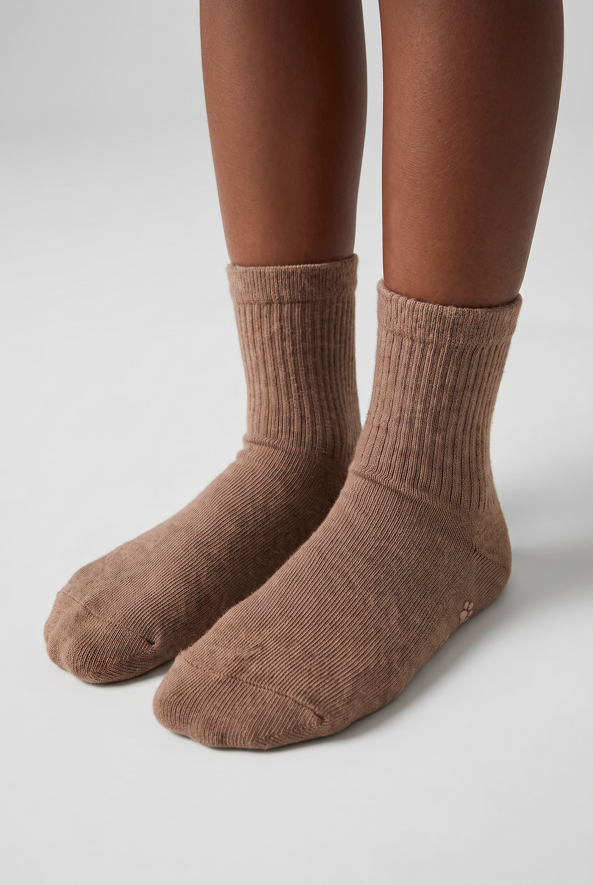 4 PCK CUTE TEDDY SOCKET SOCKS BROWN MIX