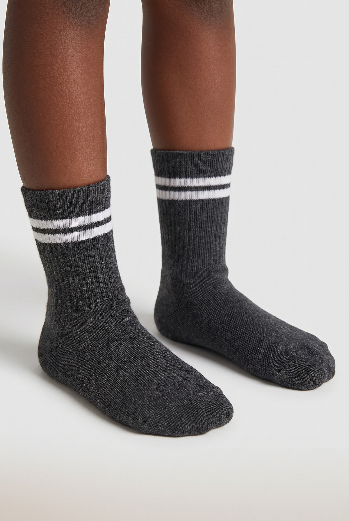 3PCK STRIPED BOYS SOCKET SOCKS BLACK MIX