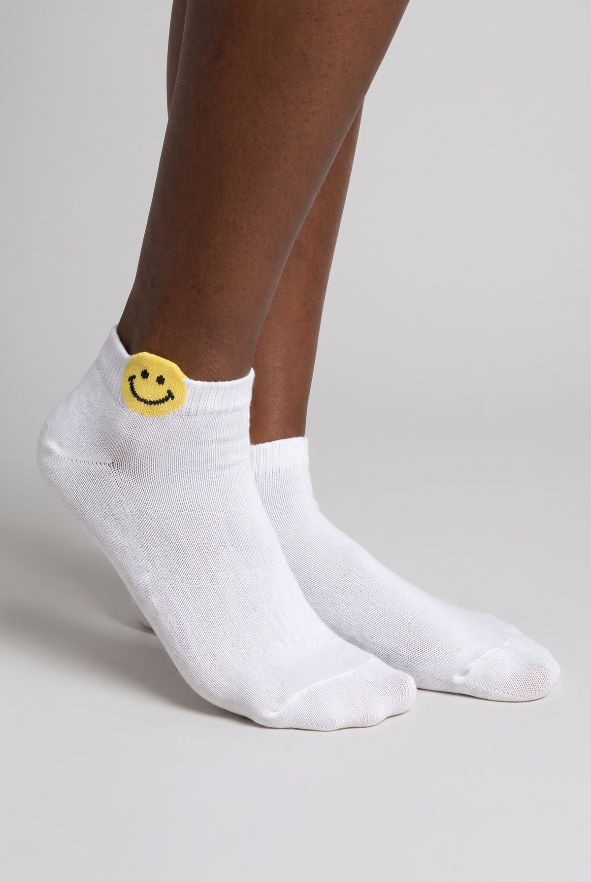 2PCK SMILING FACE WOMEN'S STEP SOCKS MIX