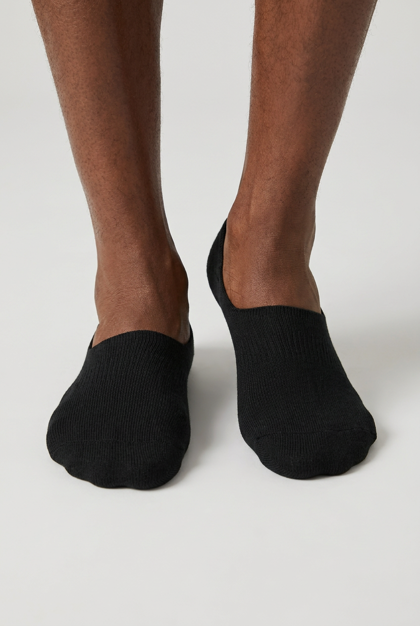 3PCK  BASIC MEN INVISIBLE SOCKS WHITE/NAVY/BLACK